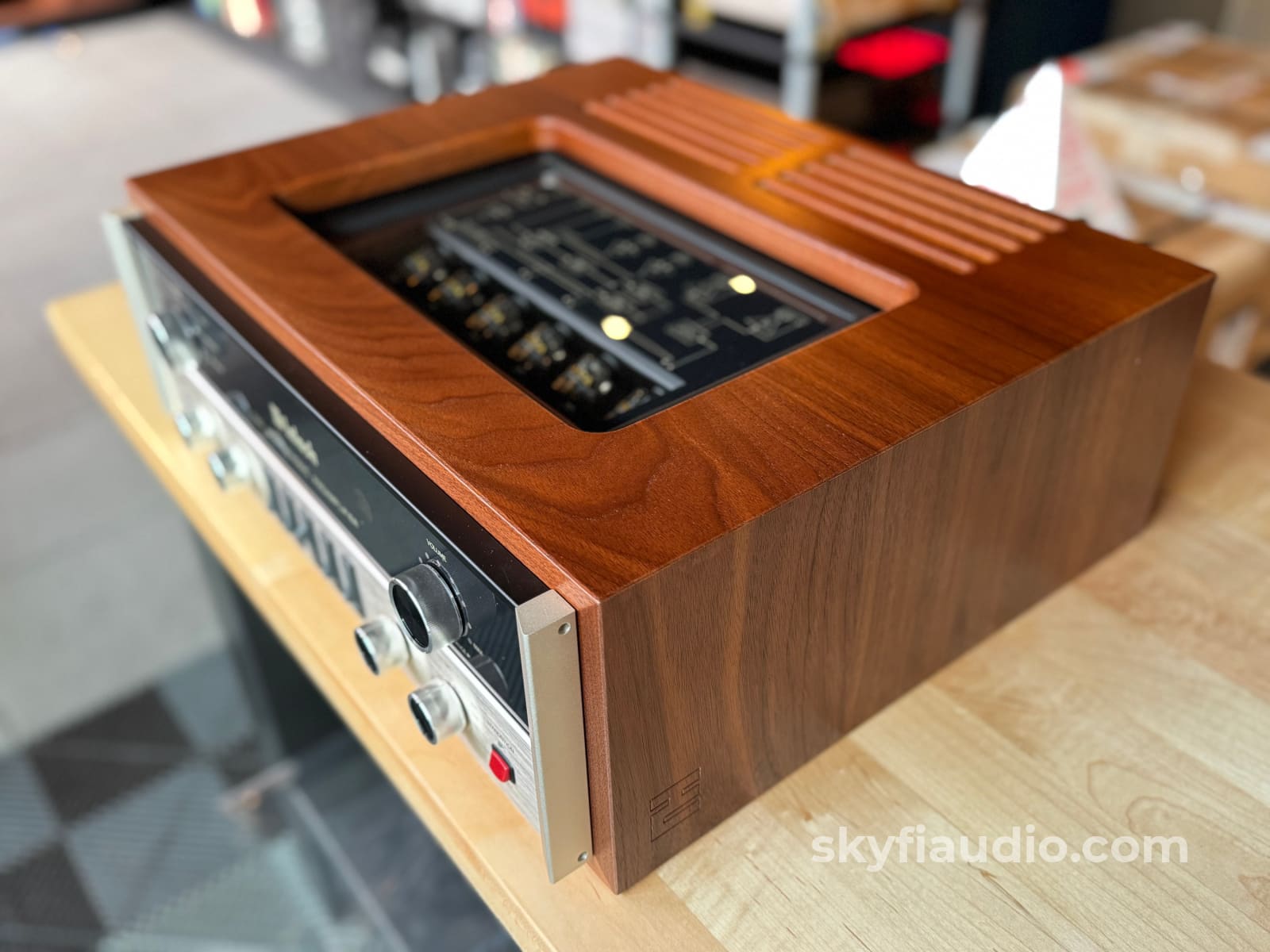 SkyFi Custom Wood Cabinet for Modern McIntosh C22 Accessory