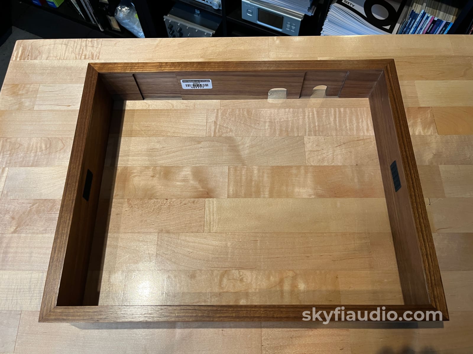 SkyFi Wood Plinth Sleeve for Technics SL-1200G - Discontinued Glossy Walnut Finish - Accessory