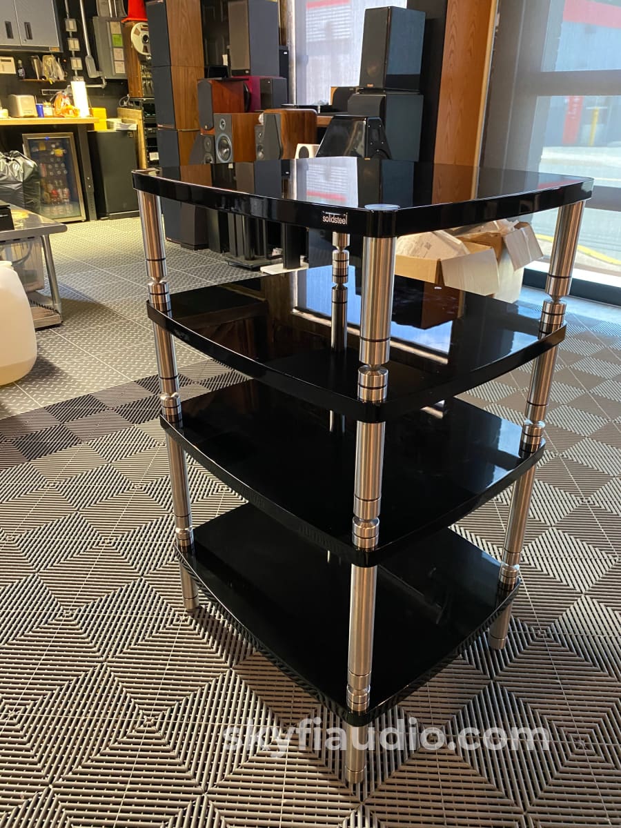 Solidsteel Premier Hyperspike Hf Series 4 Shelf Audio Rack - Handmade In Italy Accessory
