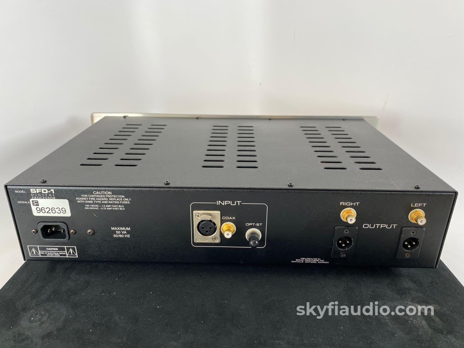 Sonic Frontiers Sfd-1 Mkii Digital Processor Vintage Tube Dac With Hdcd Chipset Cd +