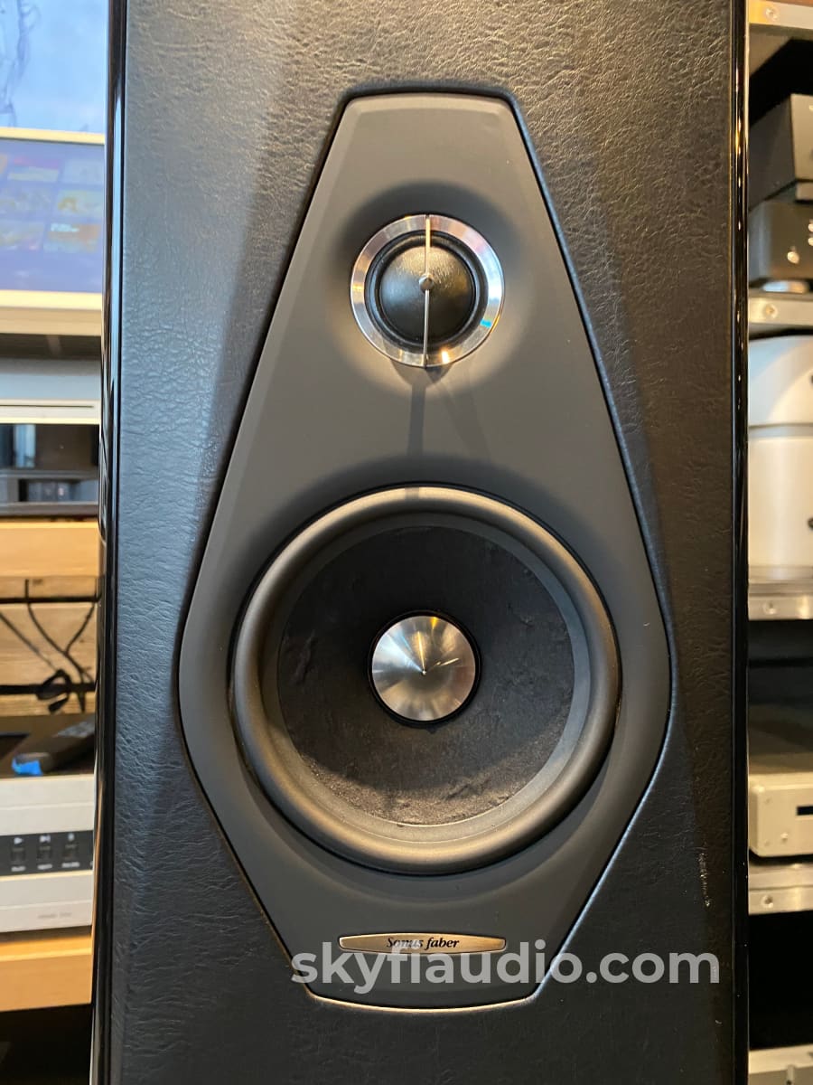 Sonus Faber Olympica Iii Speakers In Gloss Black And Leather