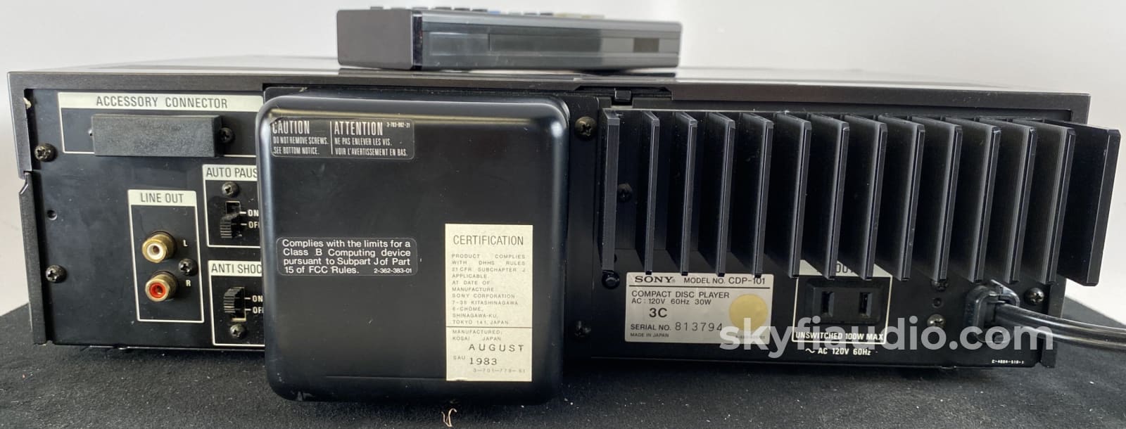 Sony Cdp-101 Worlds First Cd Player - A Piece Of Audio History And Working Perfectly + Digital
