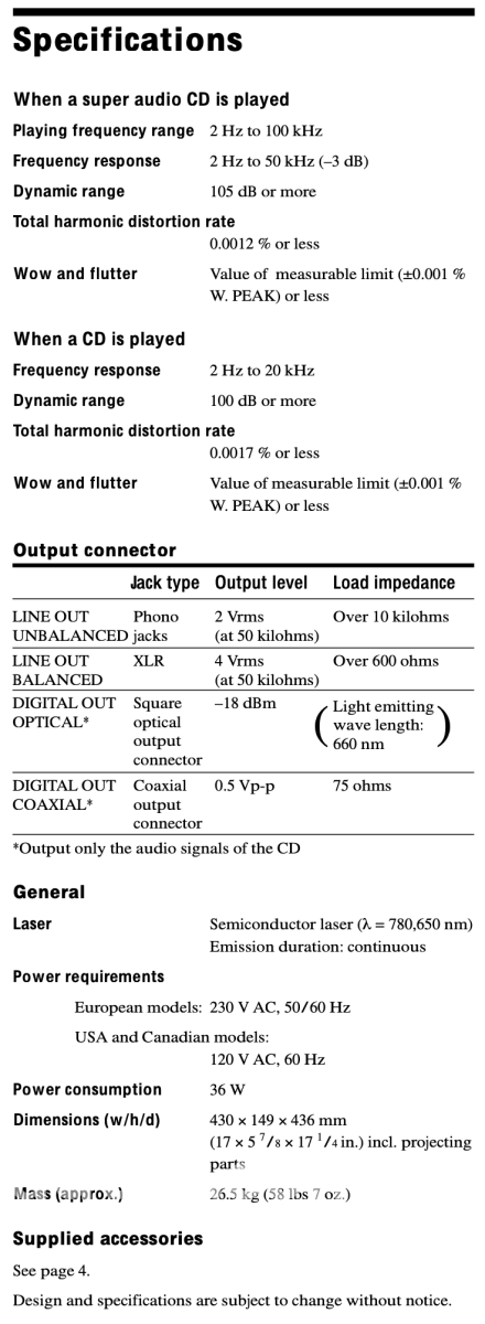 Sony SCD-1 SACD/CD Player – The Player That Launched SACD - CD + Digital