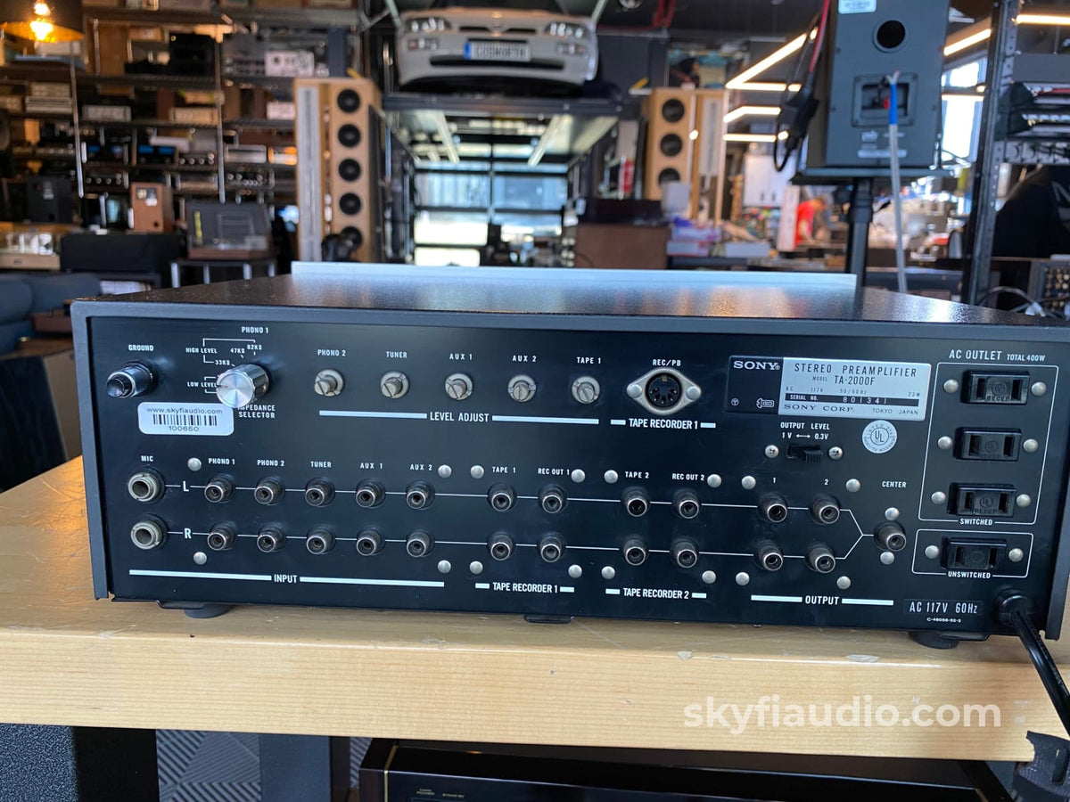 Sony Ta-2000F Vintage Preamplifier With Phono And Meters