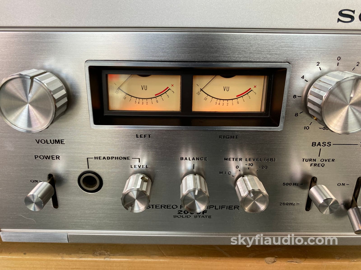 Sony Ta-2000F Vintage Preamplifier With Phono And Meters