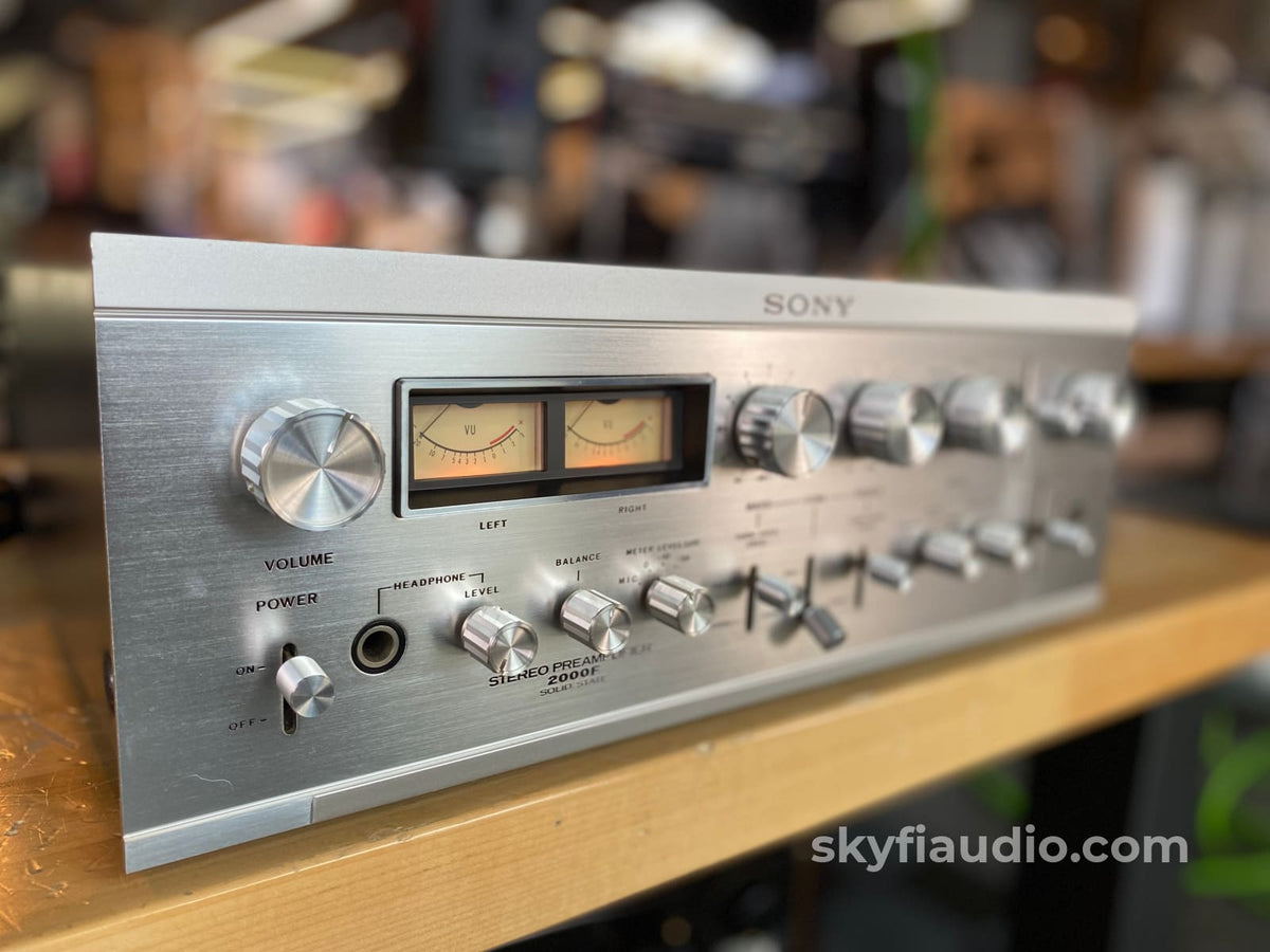 Sony Ta-2000F Vintage Preamplifier With Phono And Meters