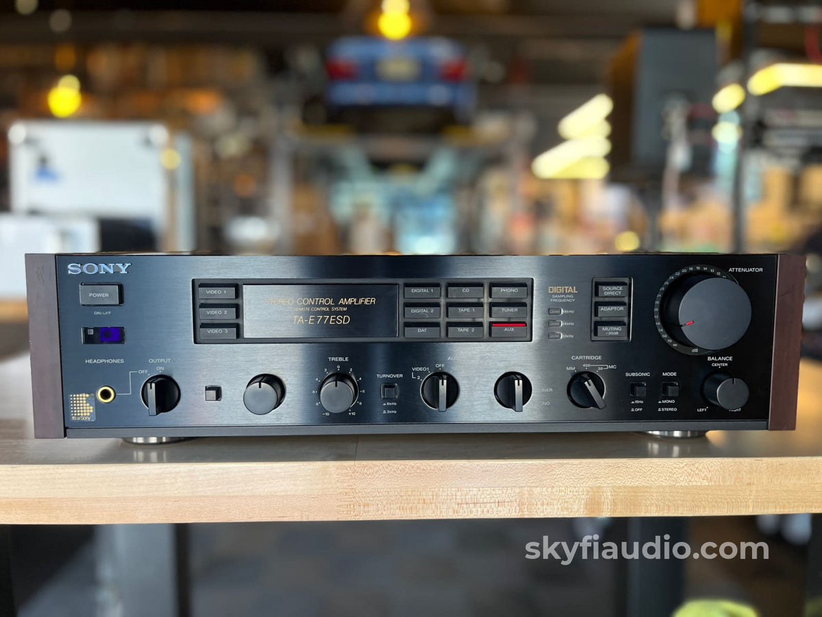 Sony TA-E77ESD Vintage Solid State Preamplifier - W/ Rare Remote Preamplifier