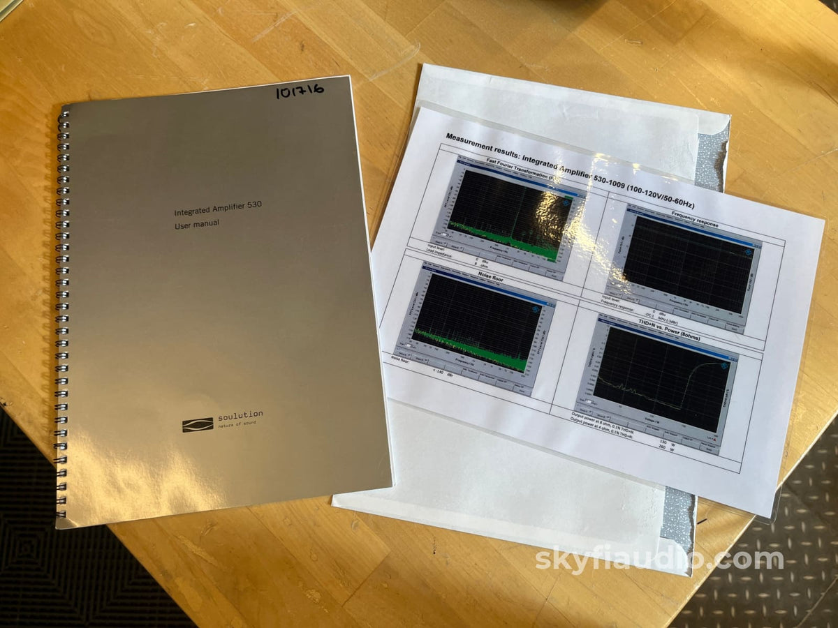 Soulution Audio 530 Integrated Amplifier With Phono - Like New $45K Msrp Factory Refreshed
