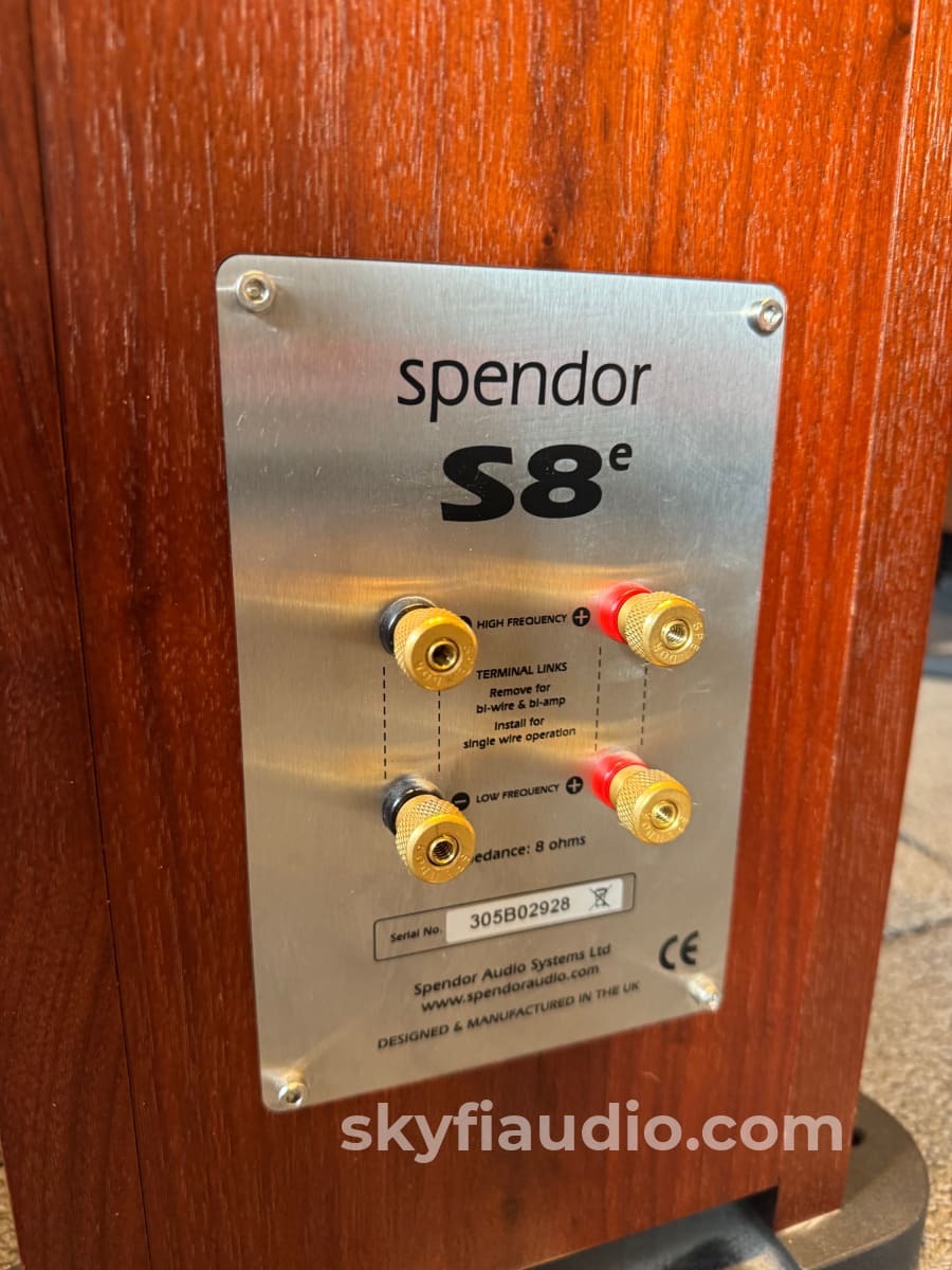 Spendor S8E Floorstanding Speaker Pair - Beautiful Speakers