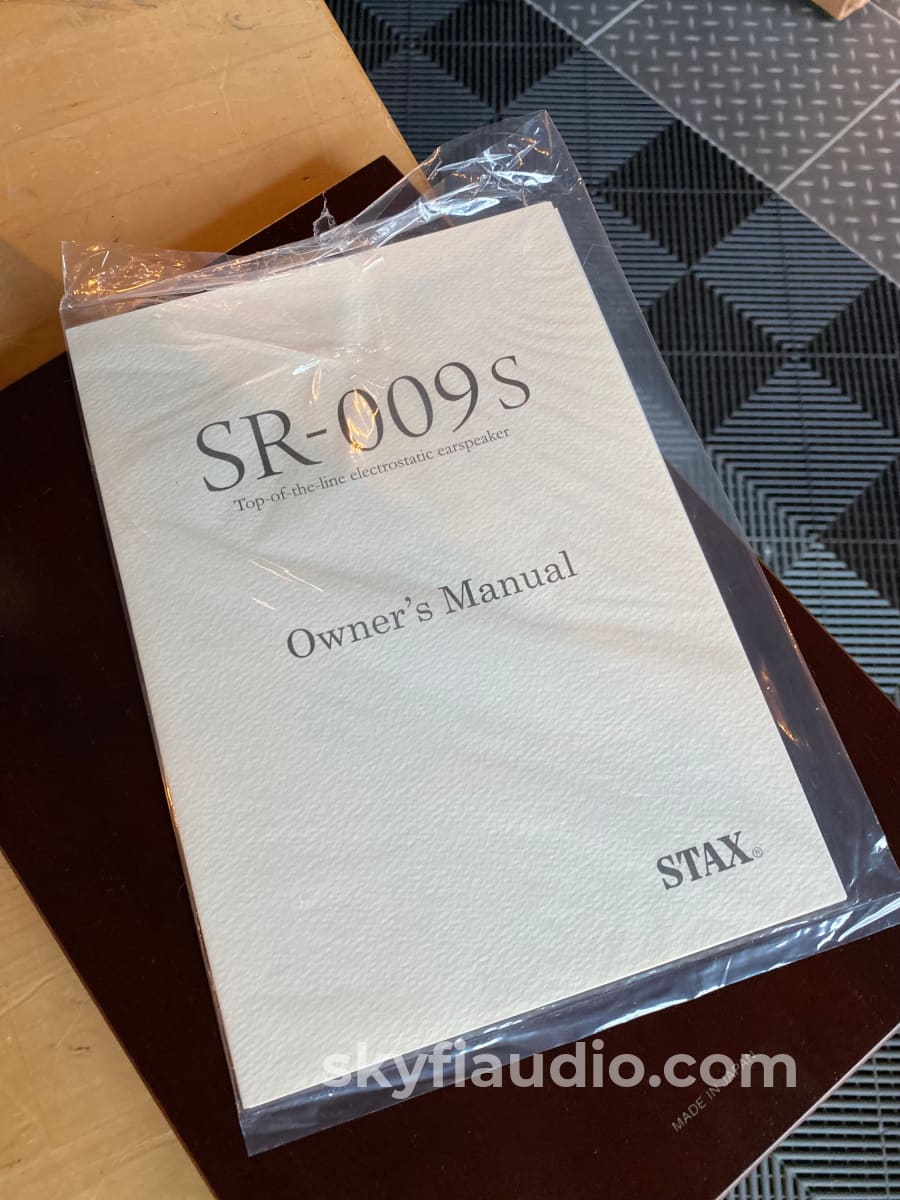 Stax Sr-009S Headphones - As New And Complete In Box