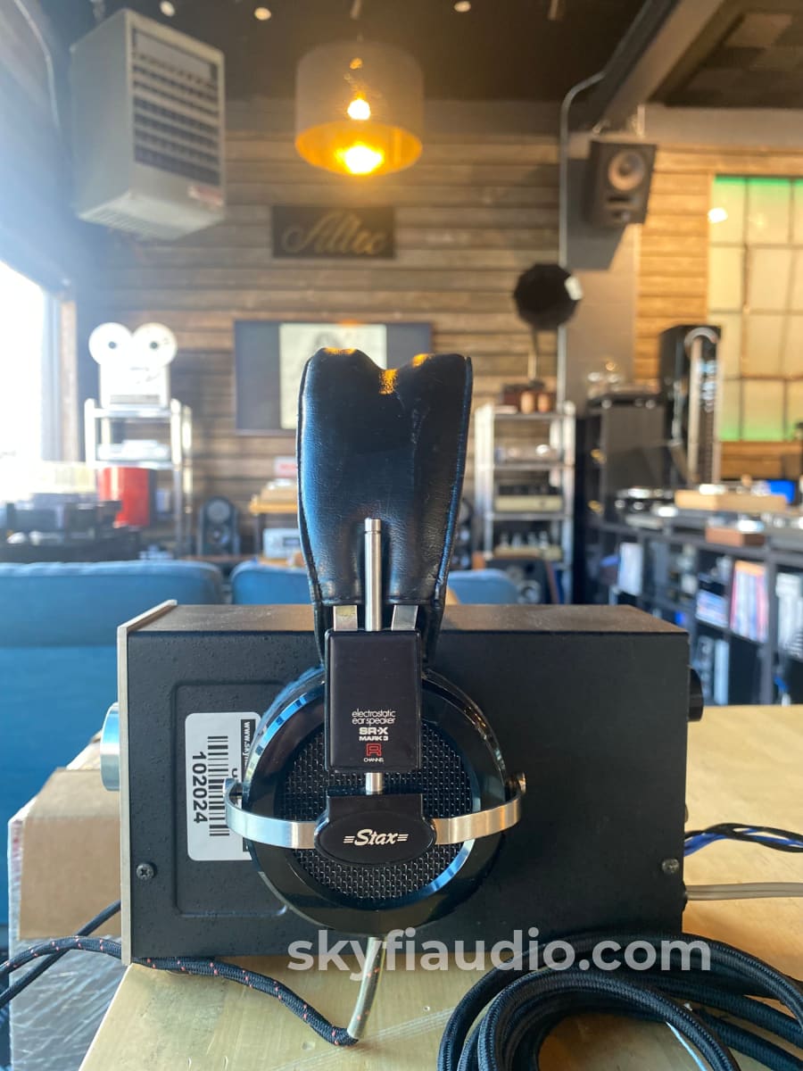 Stax Sr-X Mk3 Vintage Headphones And Srd-7 Amp Accessory