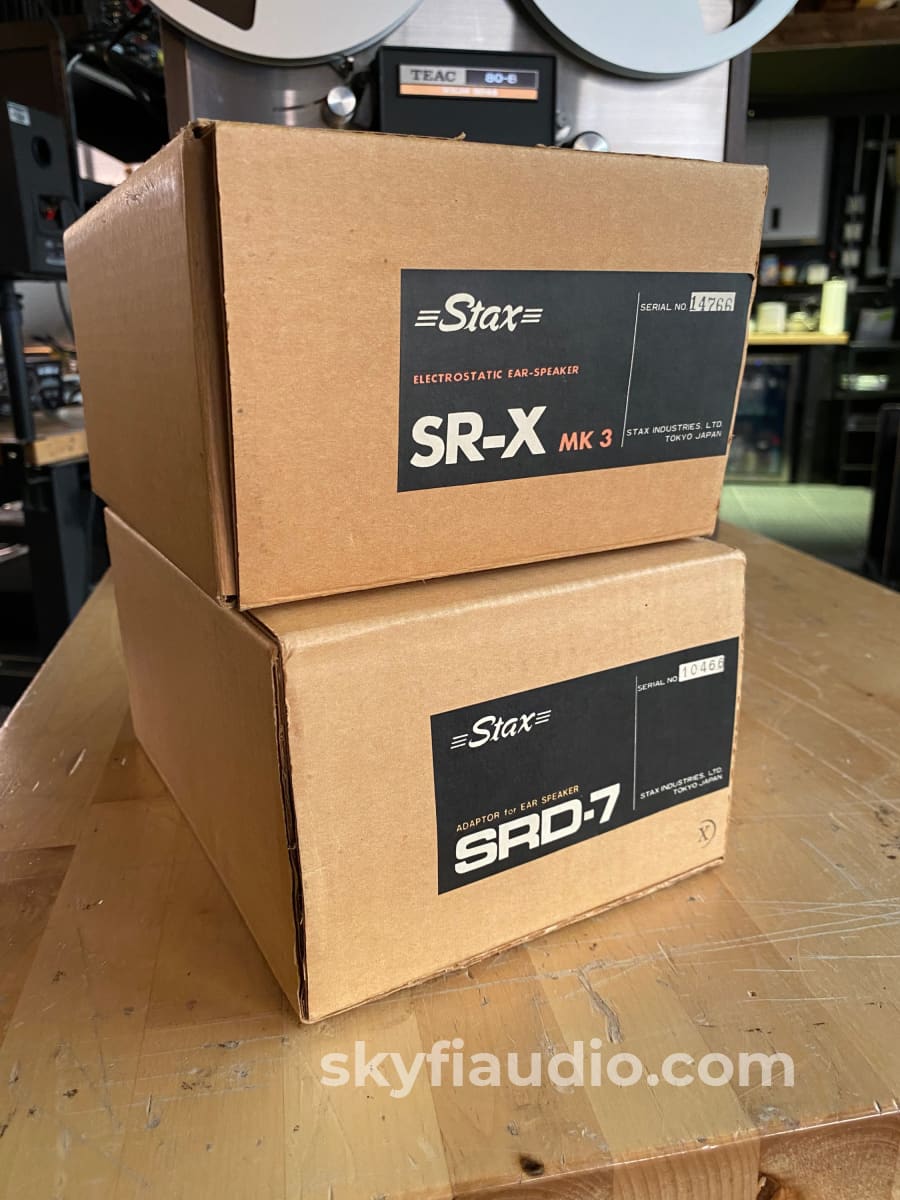 Stax Sr-X Mk3 Vintage Headphones And Srd-7 Amp - New Old Stock! Accessory