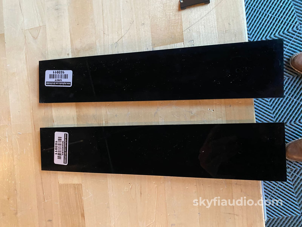 Tandberg Side Panels In Black Acrylic For 3000 Series Components - 3001 3002 3016 Etc. Rare