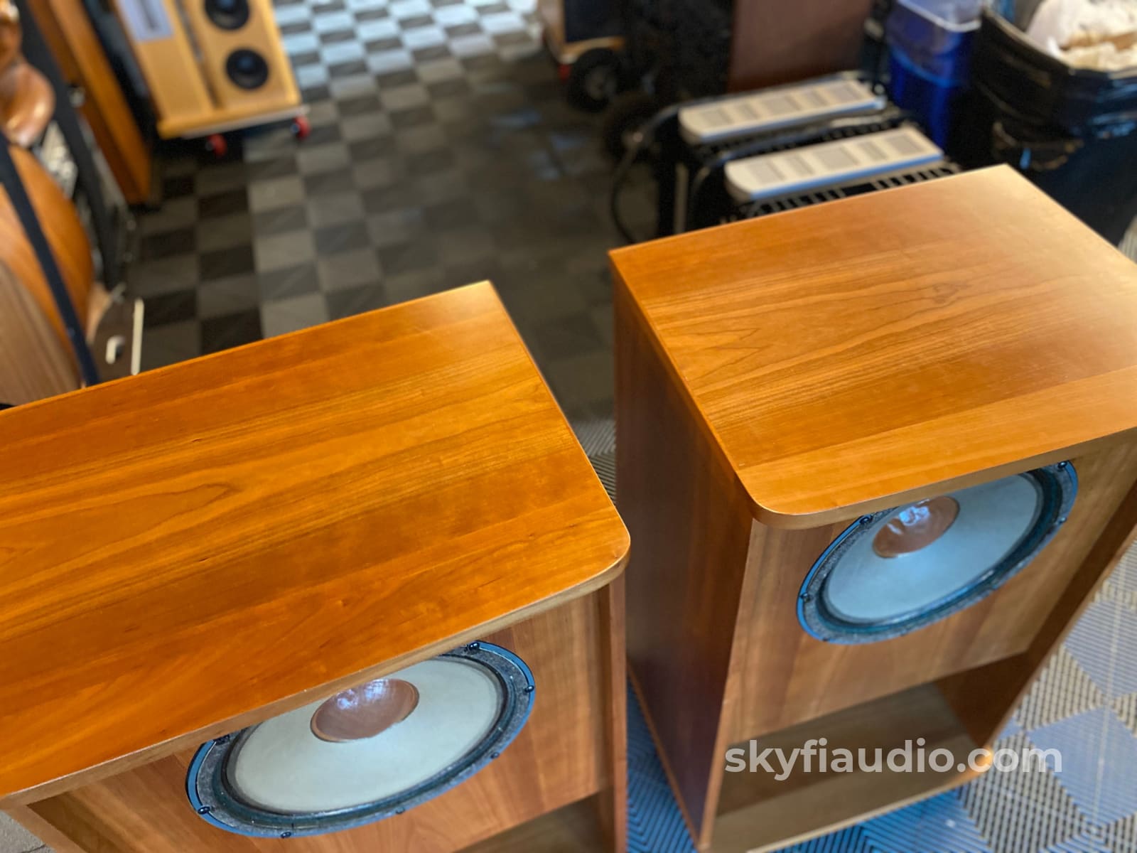 Tannoy 15 Red Vintage Speakers In Custom Cabinets