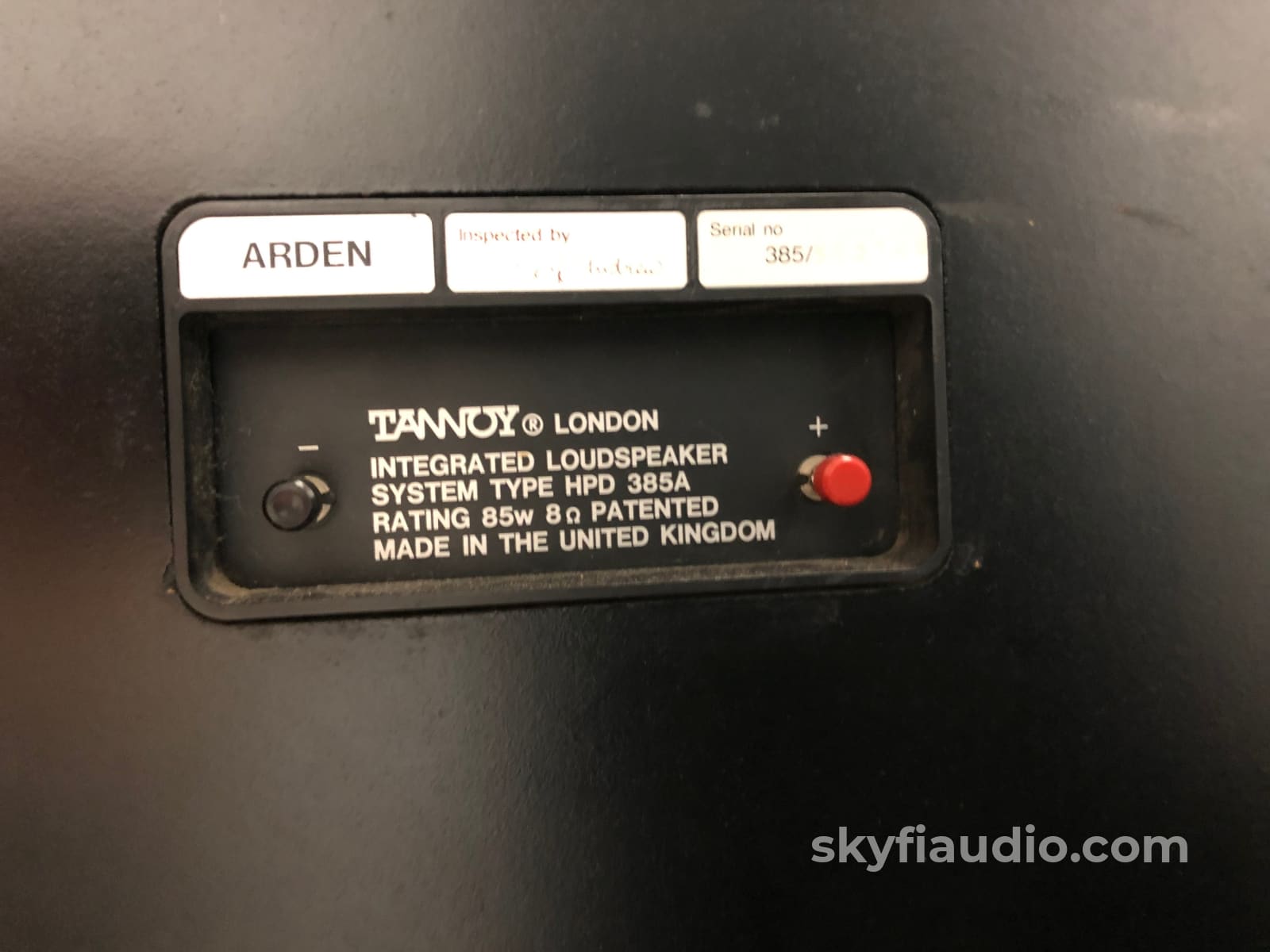 Tannoy Arden Vintage Speakers With 15 Coaxial Drivers (B)