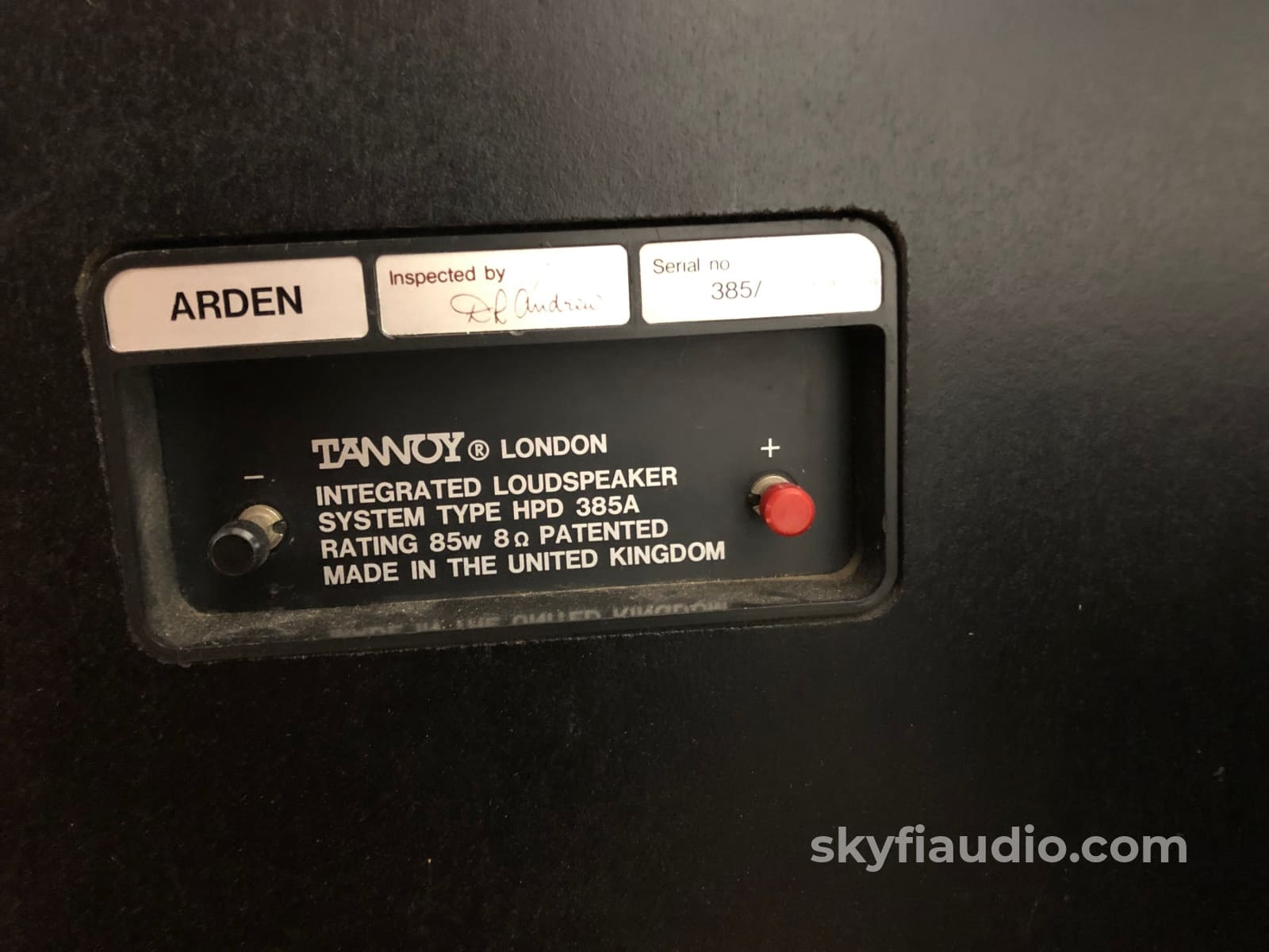 Tannoy Arden Vintage Speakers With 15 Coaxial Drivers (B)