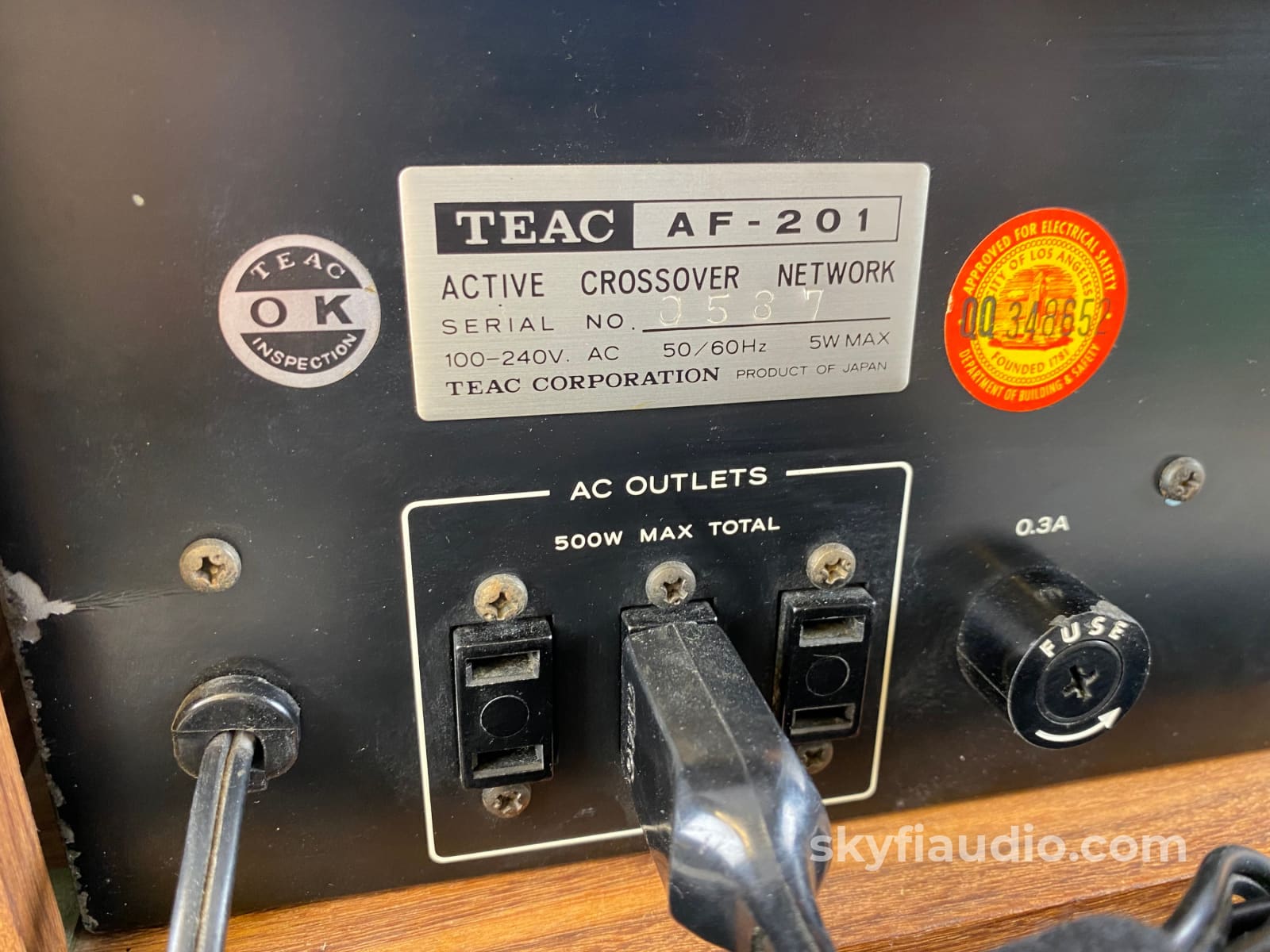 Teac Af-201 Active 3-Way Or 2-Way Vintage Crossover Minty Accessory