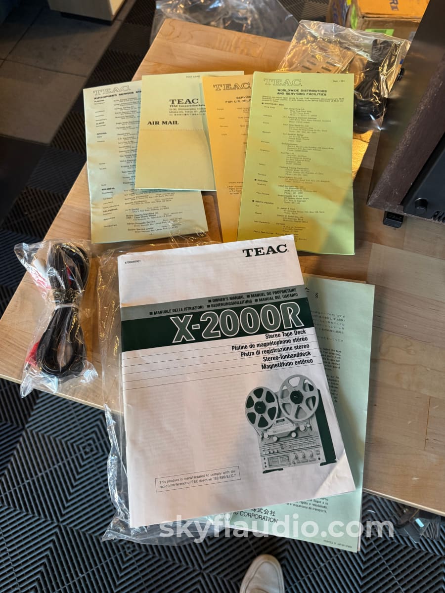 Teac X 2000R Reel to Reel Tape Deck New Old Stock Tape Deck