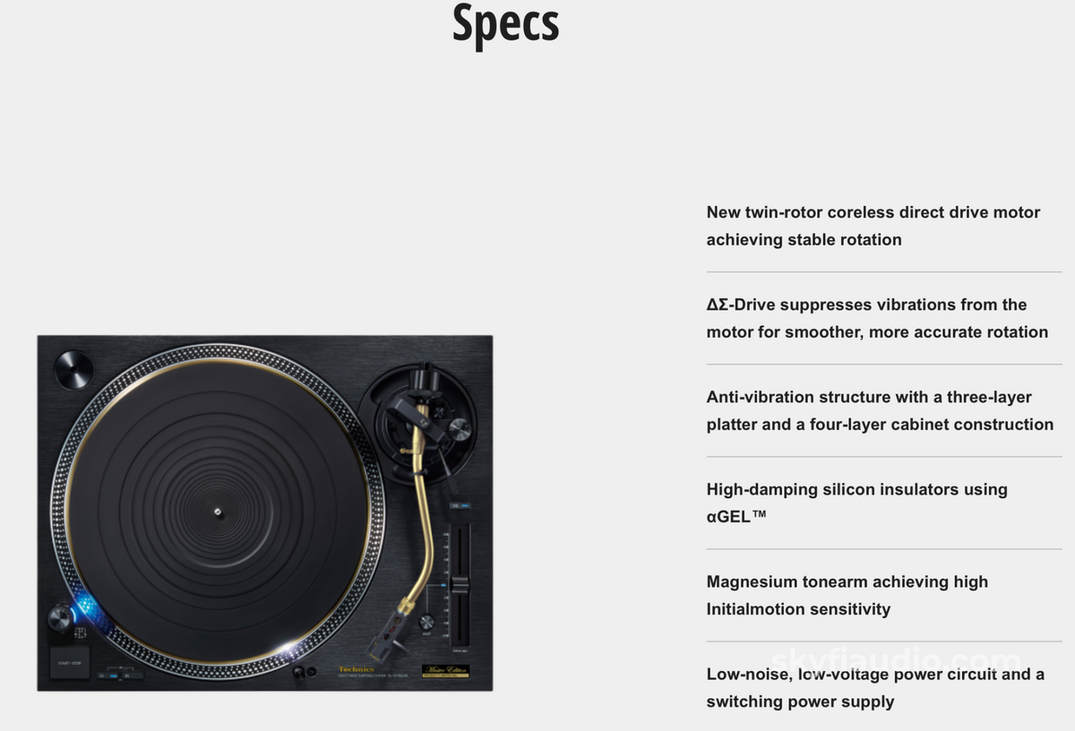 Technics ’Master Edition’ SL-1200GME - LIMITED NEW RELEASE - PRE-ORDER Turntable
