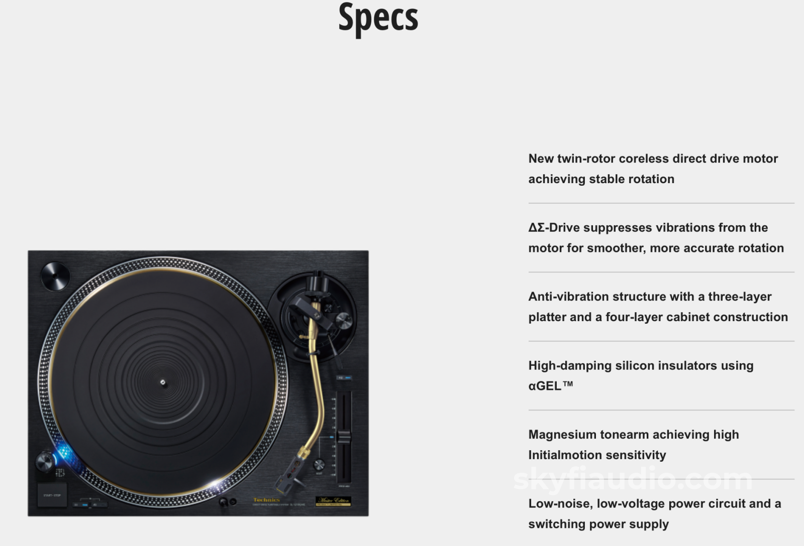 Technics ’Master Edition’ SL-1200GME - LIMITED NEW RELEASE - PRE-ORDER Turntable