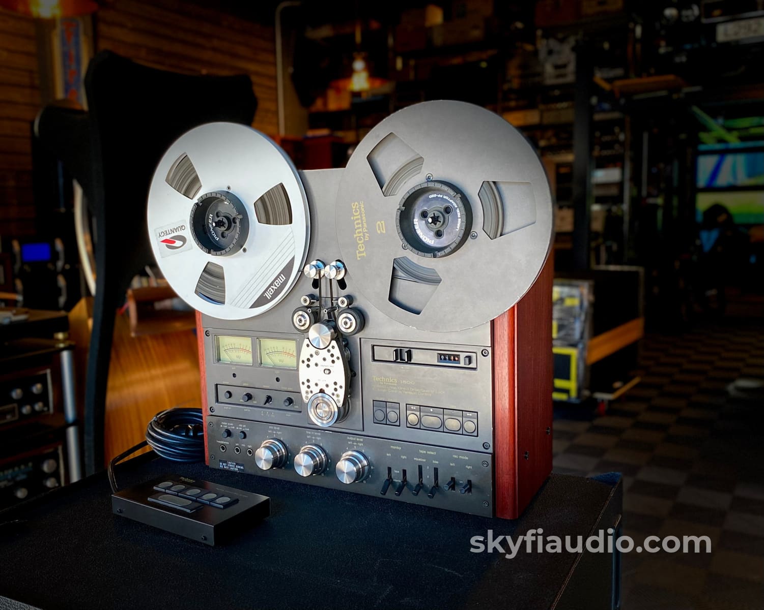 Technics Rs-1500 Reel To Deck - Custom Wood With Rare Original Remote Tape