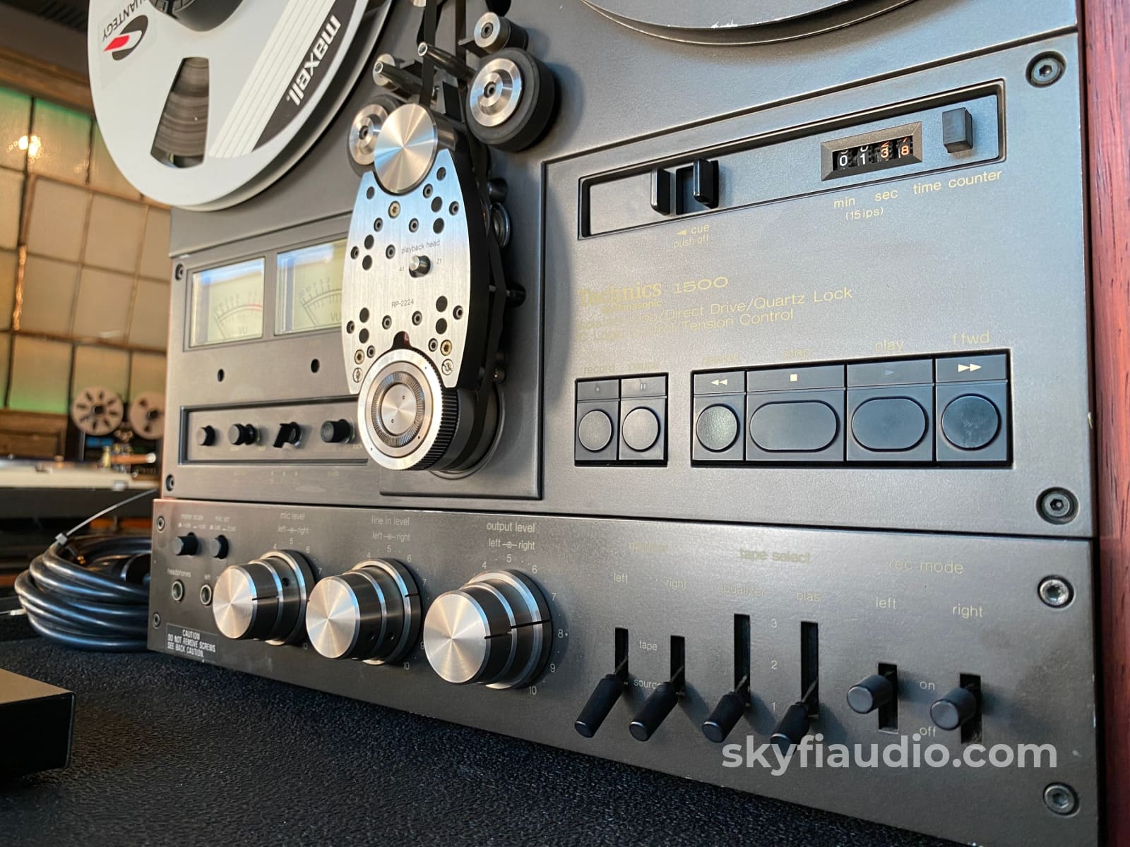 Technics Rs-1500 Reel To Deck - Custom Wood With Rare Original Remote Tape