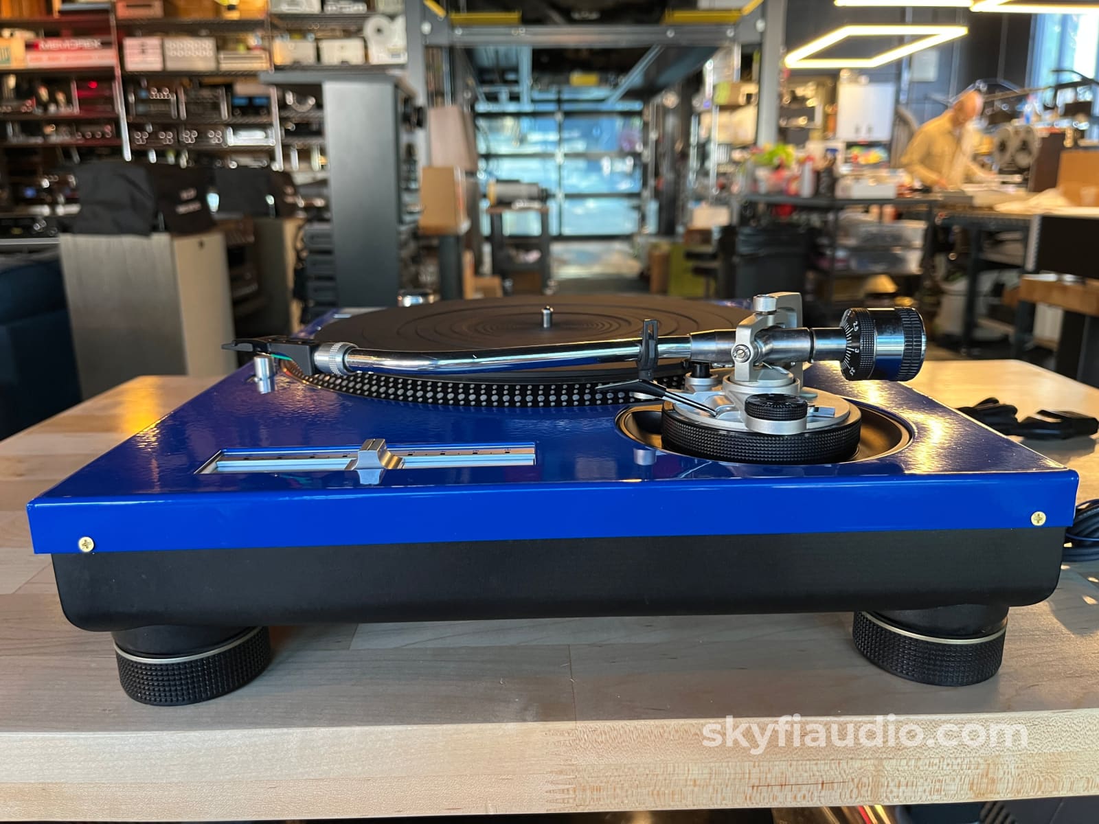 Technics SL-1200MK2 Vintage Turntable - Beautiful Blue Top Turntable