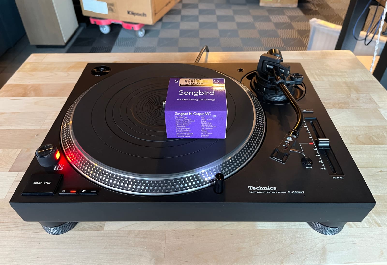 Technics SL-1200MK7 Turntable - W/ New Sumiko Songbird MC Phono Cartridge Turntable