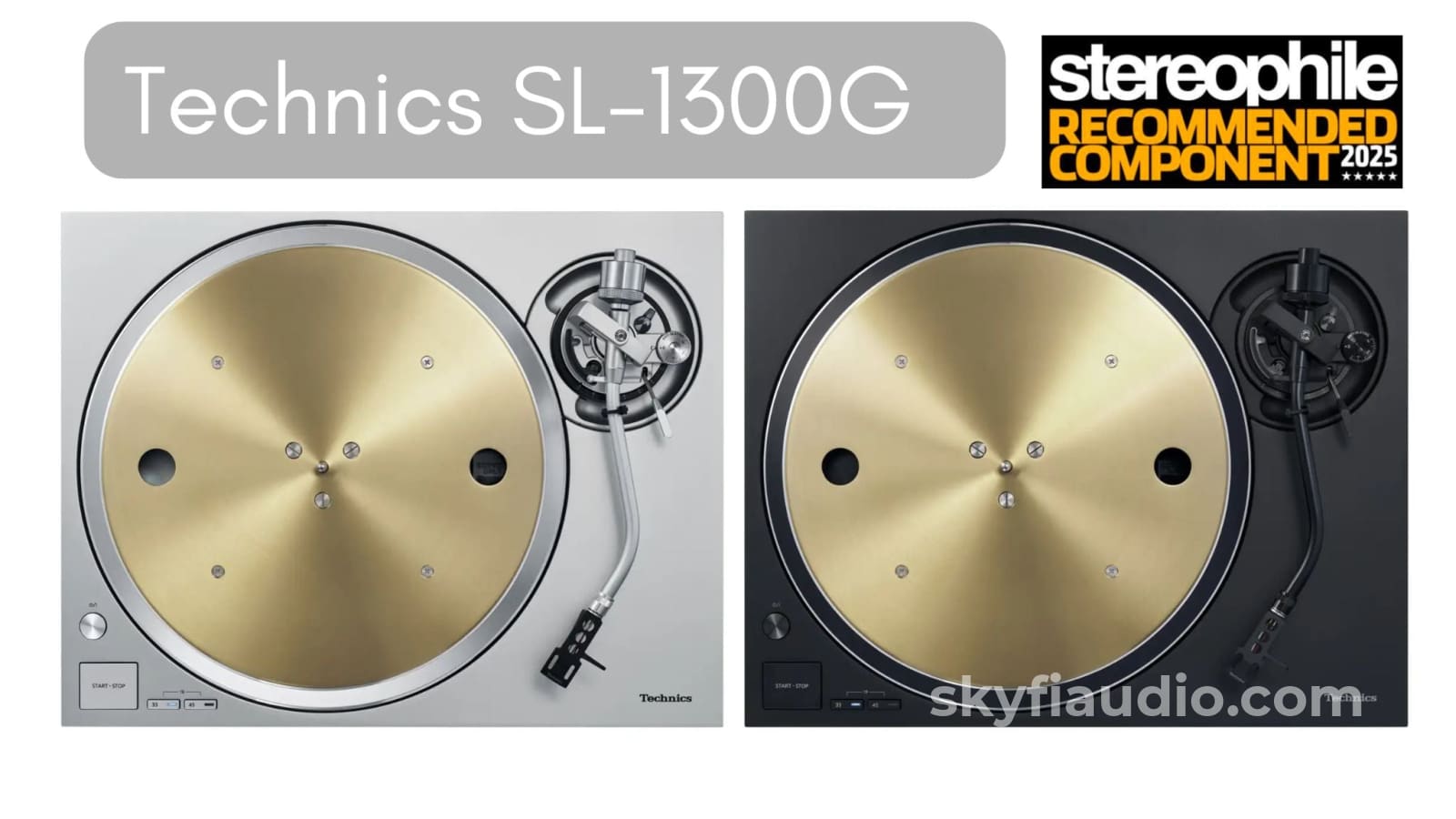 Technics SL-1300G Direct Drive Turntable - Black or Silver - CONFIGURE