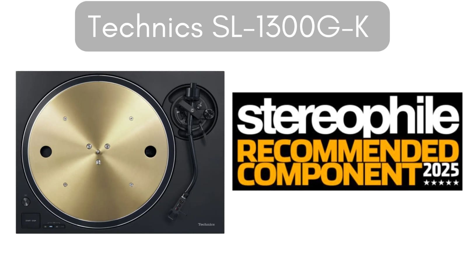 Technics SL-1300G-K Direct Drive Turntable in Black Turntable