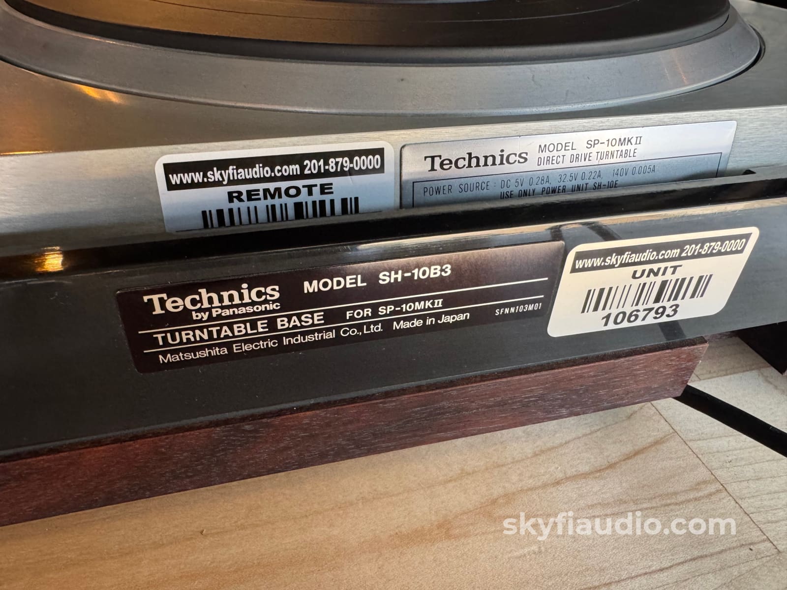 Technics SP-10MK2 Turntable - Serviced - W/ Obsidian Plinth Turntable