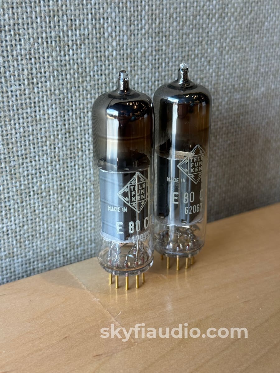 Telefunken Branded Philips E80CC Matched/Balanced Vacuum Tube Pair - Strong Accessory