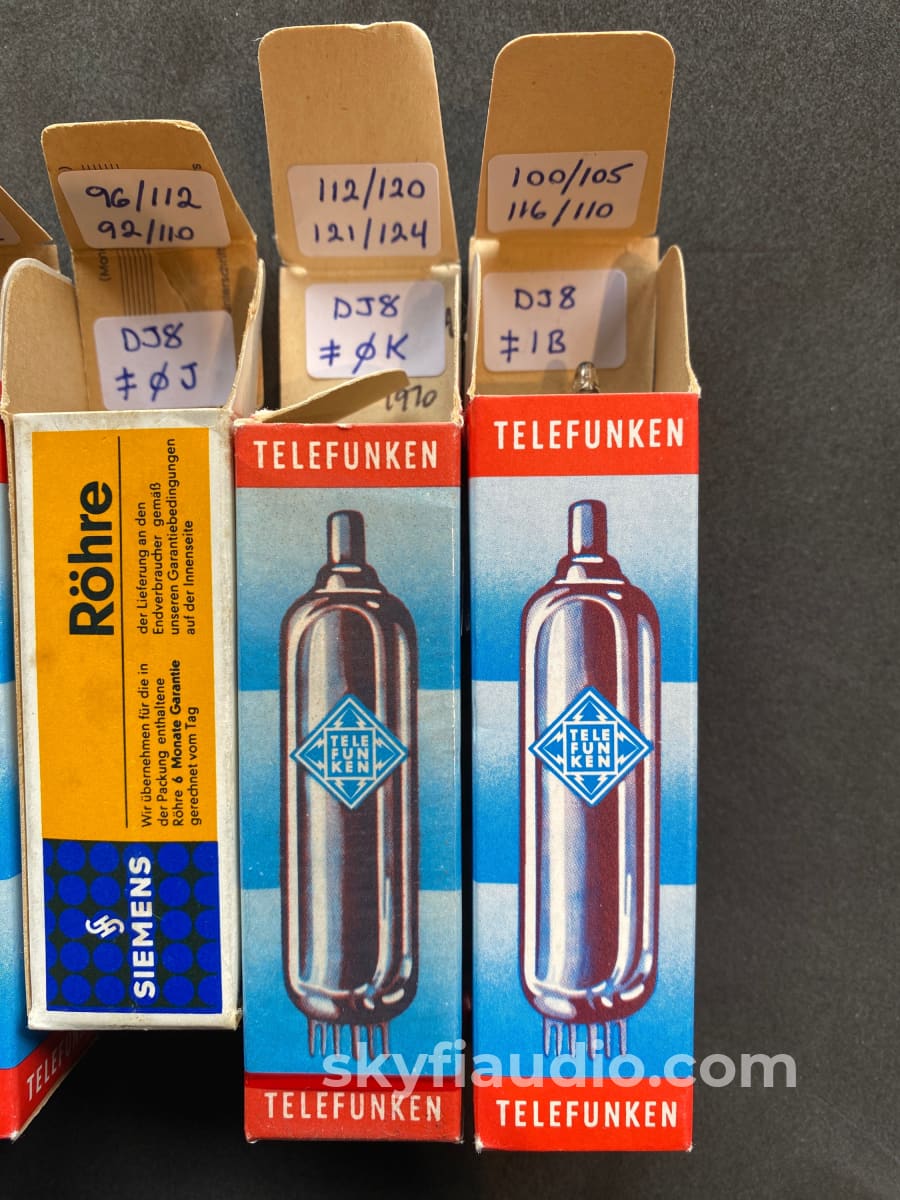Lot of (10) NOS & Strong Telefunken Branded Siemens PCC88 (7DJ8) Tubes Accessory
