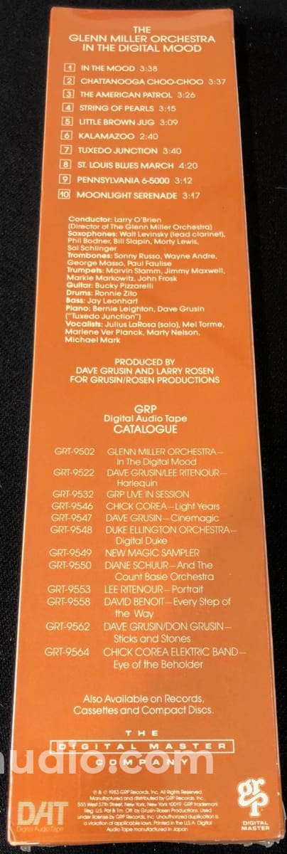 The Glenn Miller Orchestra - In Digital Mood New Pre-Recorded Dat Tape Music