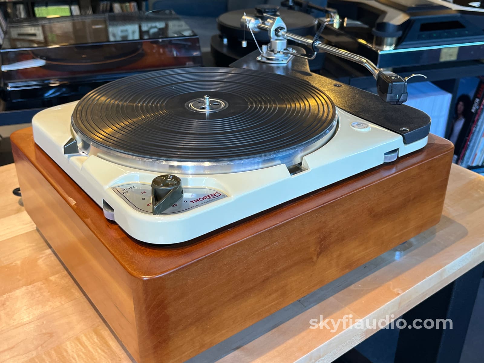 Thorens TD-124 Turntable W/ SME Arm and Ortofon GTX E SPU Cartridge - Custom Solid Wood Plinth - Turntable