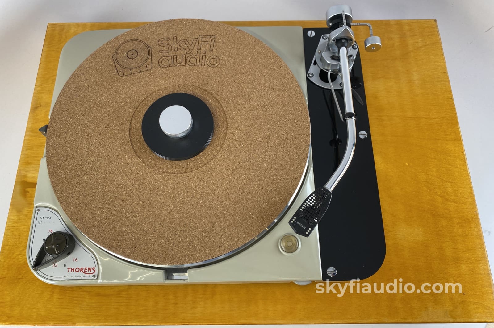 Thorens Td-124 With Custom Solid Wood Plinth And Sme3009 Tonearm Turntable