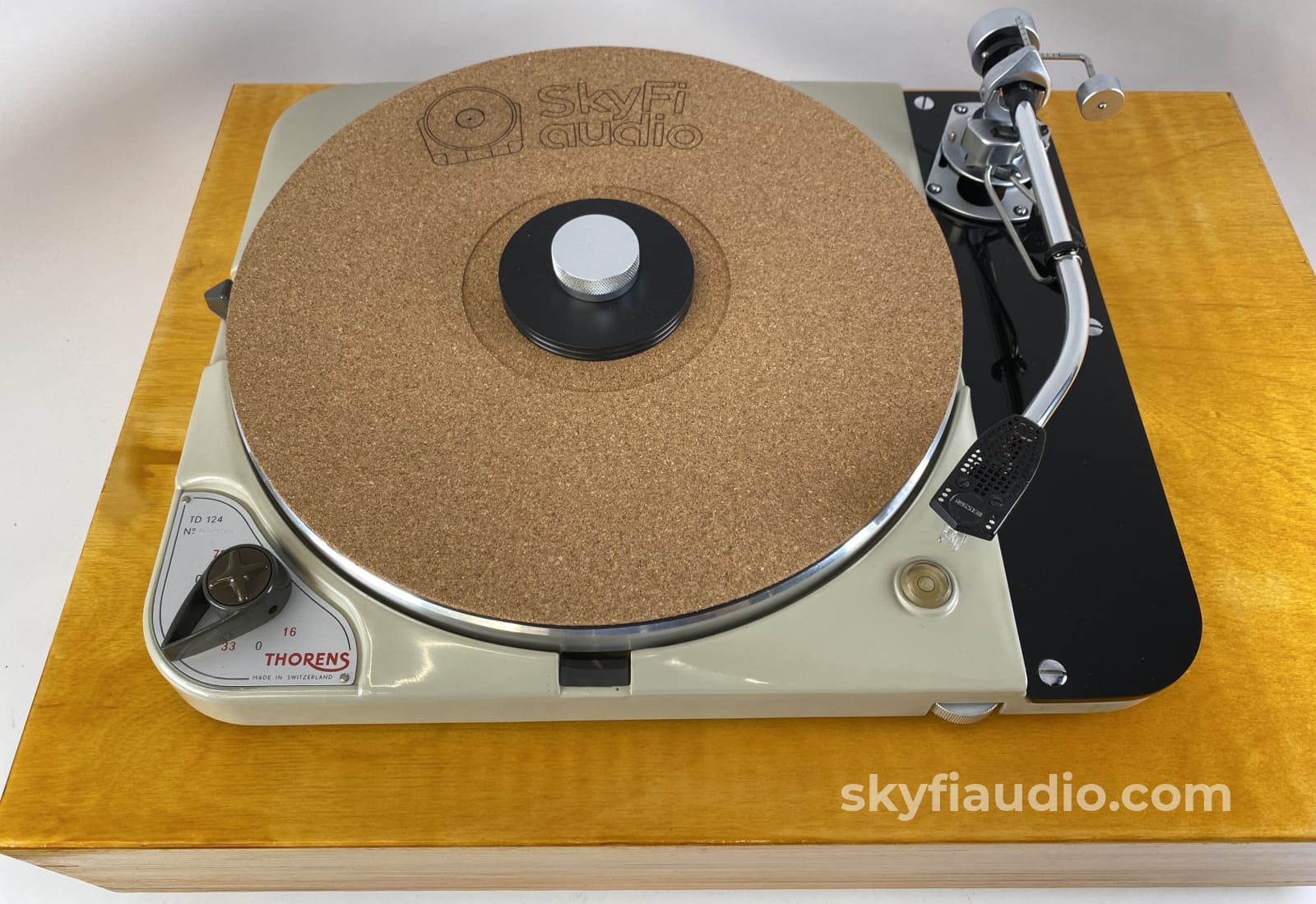 Thorens Td-124 With Custom Solid Wood Plinth And Sme3009 Tonearm Turntable