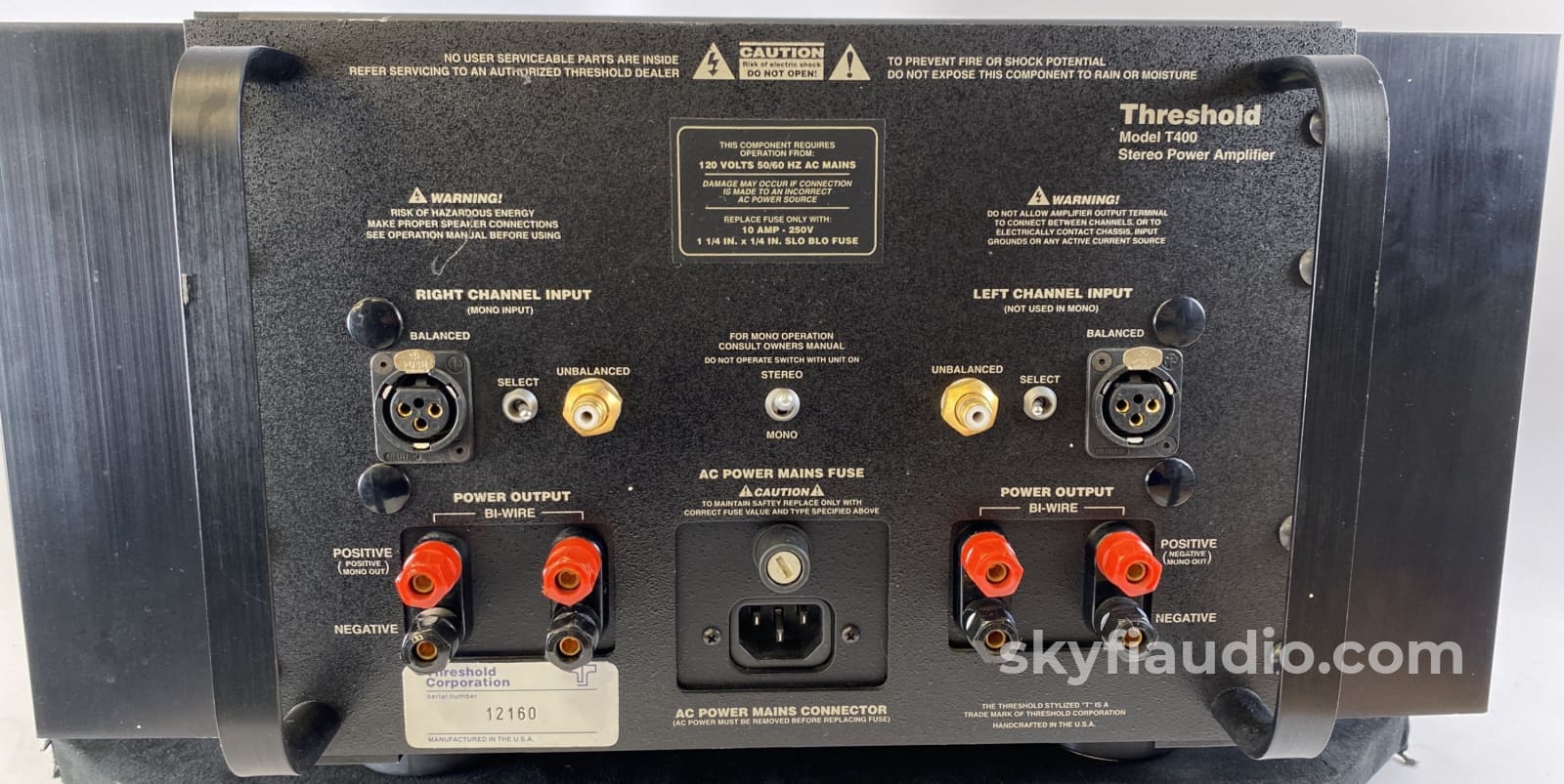 Threshold T-400 Almost Vintage Amplifier - Pure Class A Power