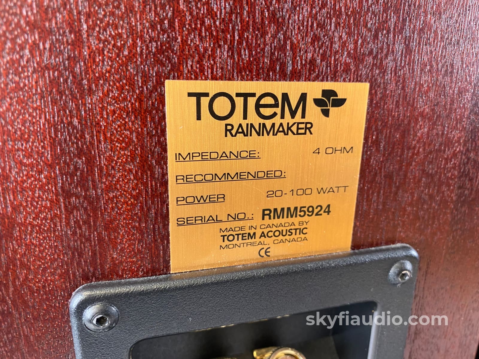 Totem Rainmaker Bookshelf Speakers In Mahagony - Big Sound