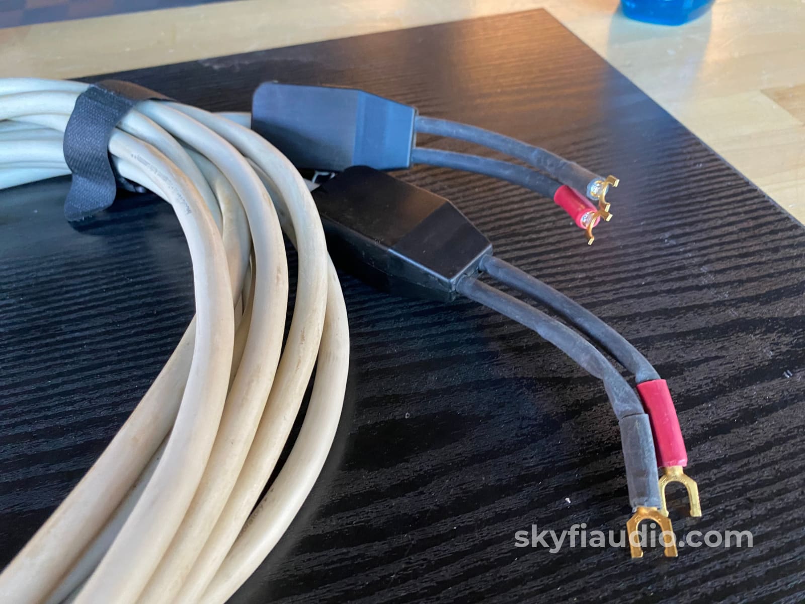 Transparent MusicWave Speaker Cables w/Dual Spades - 14 Feet