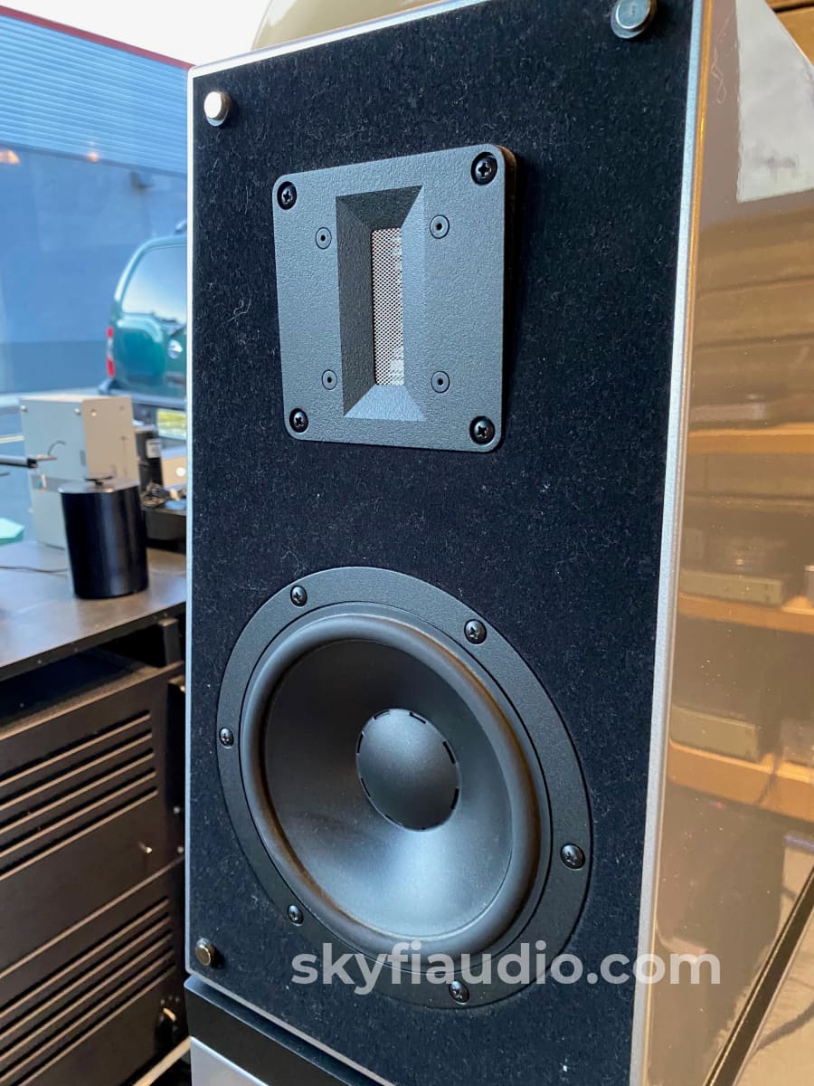 Verity Audio Sarastro 3-Way Speakers In Special Order Silver Finish Rare Aluminum Ribbon Tweeters!