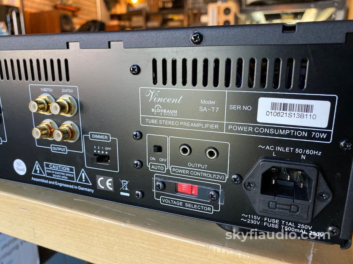 Vincent Sa-T7 Tube Stereo Preamplifier With Dac - Made In Germany