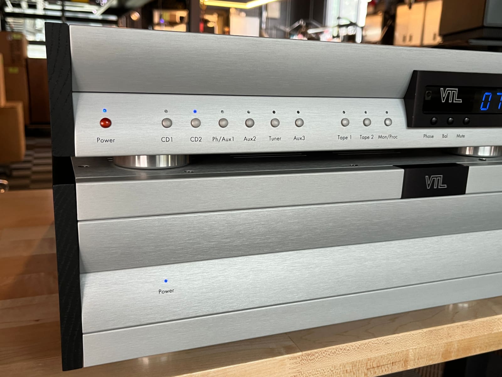 VTL TL7.5 Two Piece Tube/FET Reference Preamplifier - w/ Custom Black Ash Side Panels Preamplifier