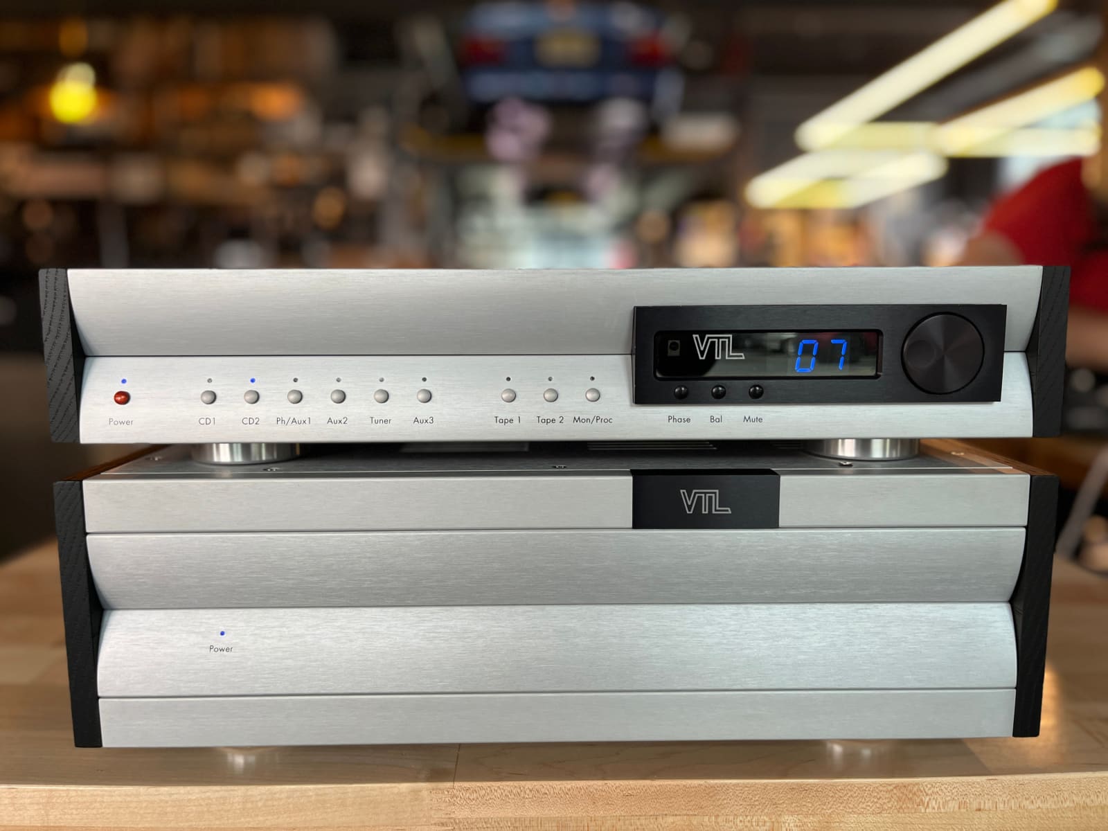 VTL TL7.5 Two Piece Tube/FET Reference Preamplifier - w/ Custom Black Ash Side Panels Preamplifier