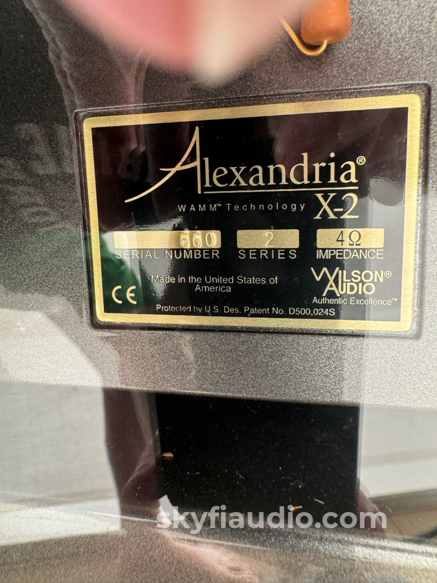 Wilson Audio Alexandria X2 (Series 2) Speakers - Mint With Crates
