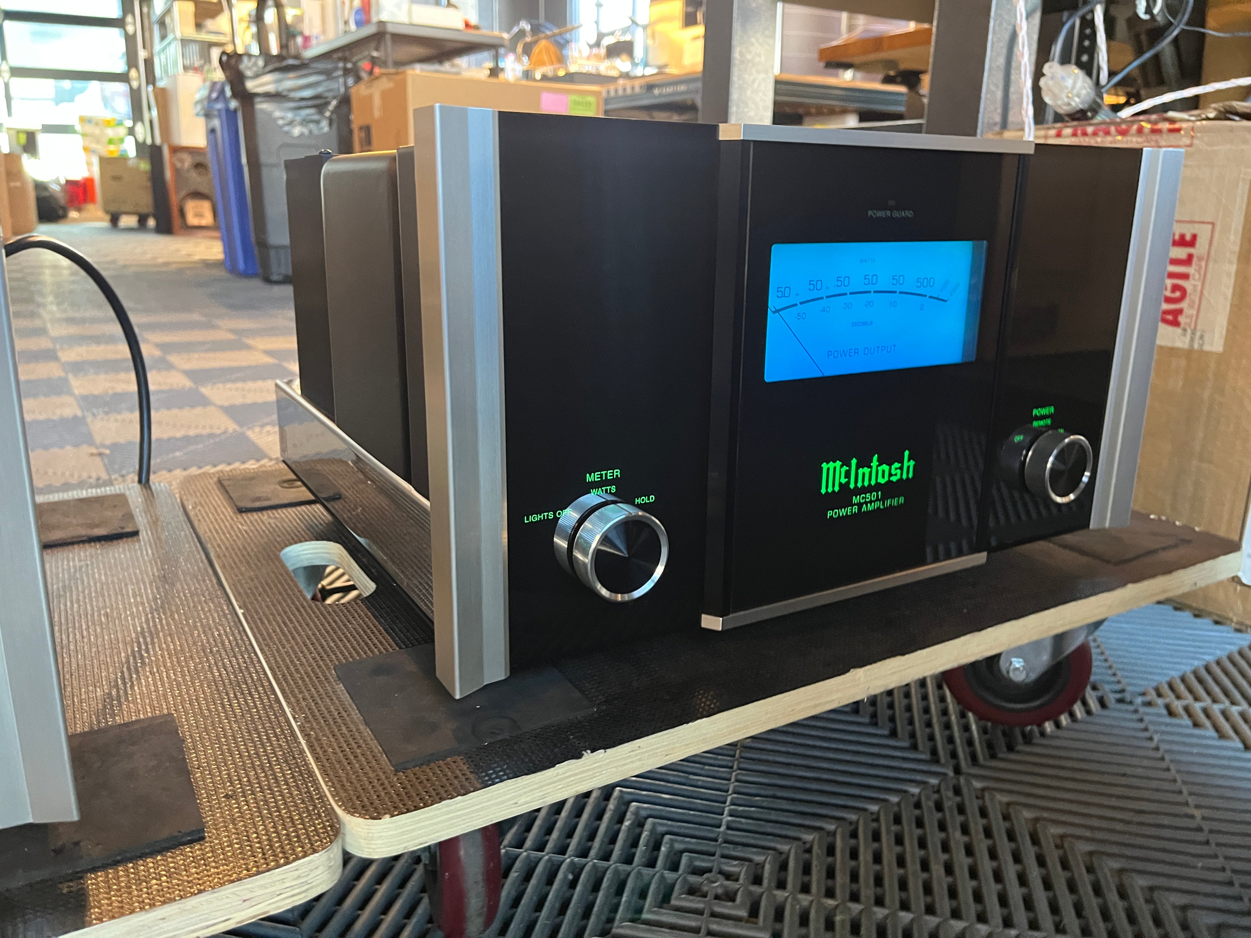 McIntosh MC501 Monoblock Amplifier Pair - Consecutive Serials, Fiber Optic