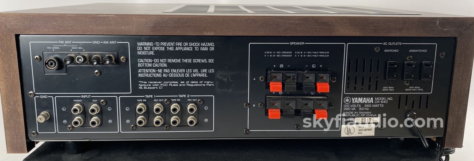 Yamaha Cr-640 Vintage Natural Sound Stereo Receiver Integrated Amplifier