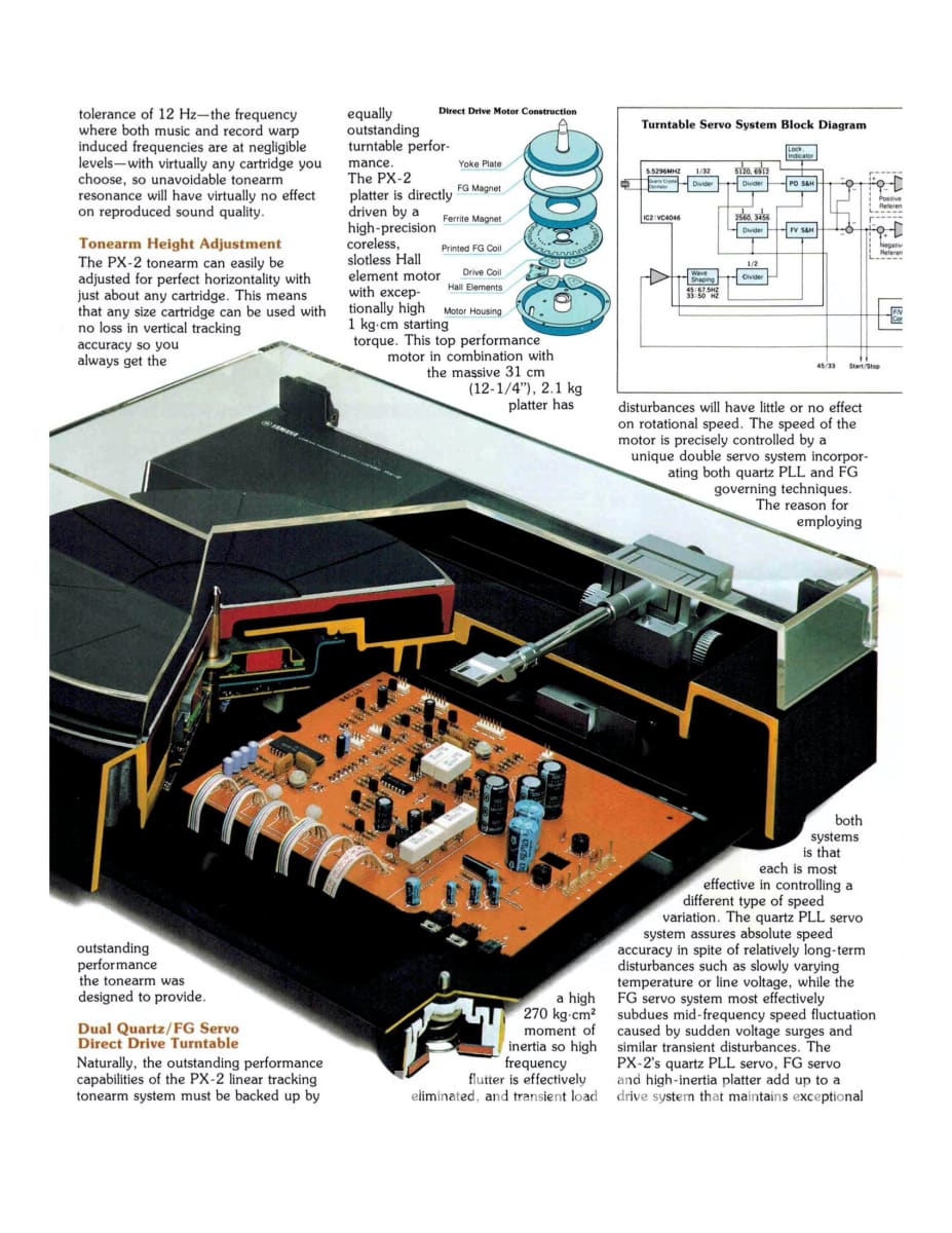 Yamaha Px-2 Flagship Tangential Turntable - Like New Condition Amplifier