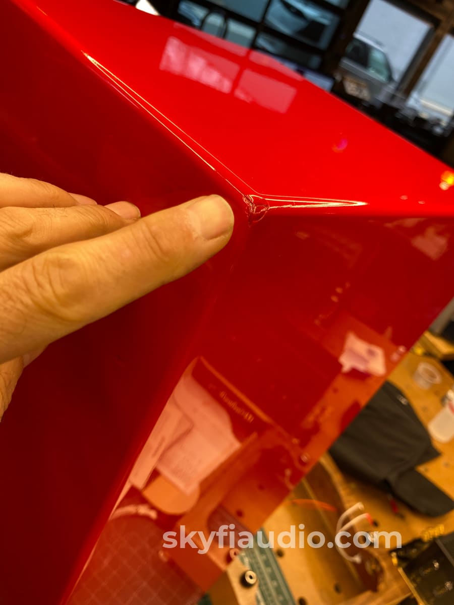 Zu Audio Defhead Speakers In Custom Red Finish - Rare!!