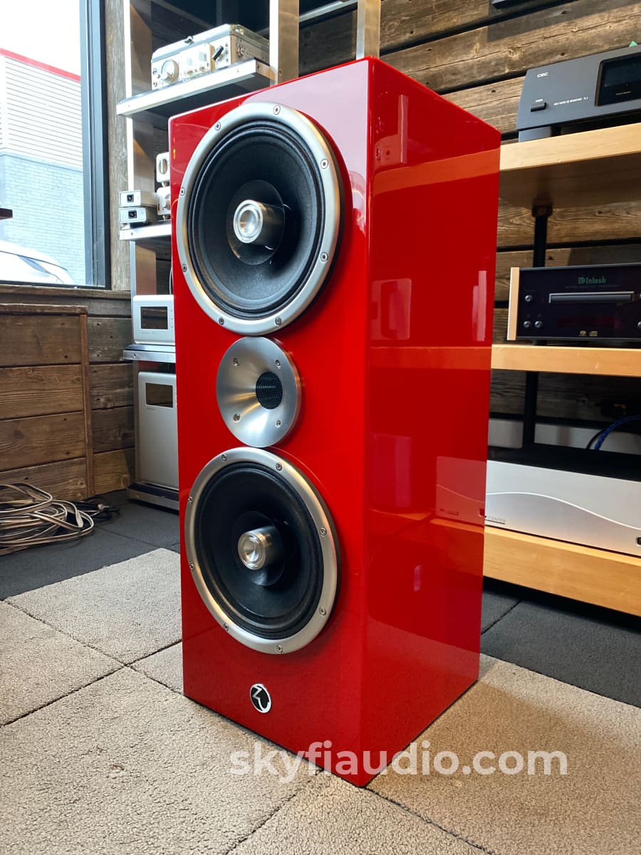 Zu Audio Defhead Speakers In Custom Red Finish - Rare!!